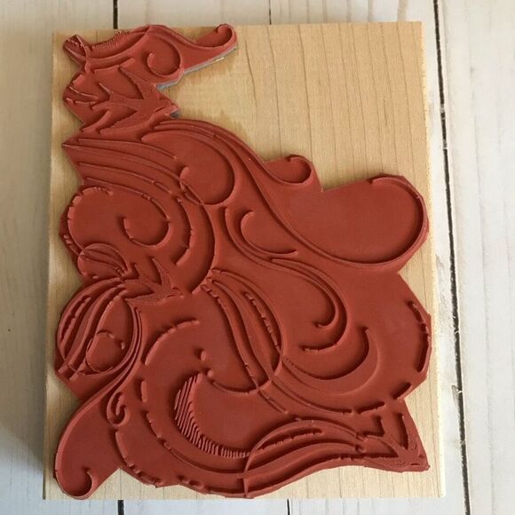 Stampin up! wood mounted rubber stamp French flair card making New without tags - Picture 2 of 3